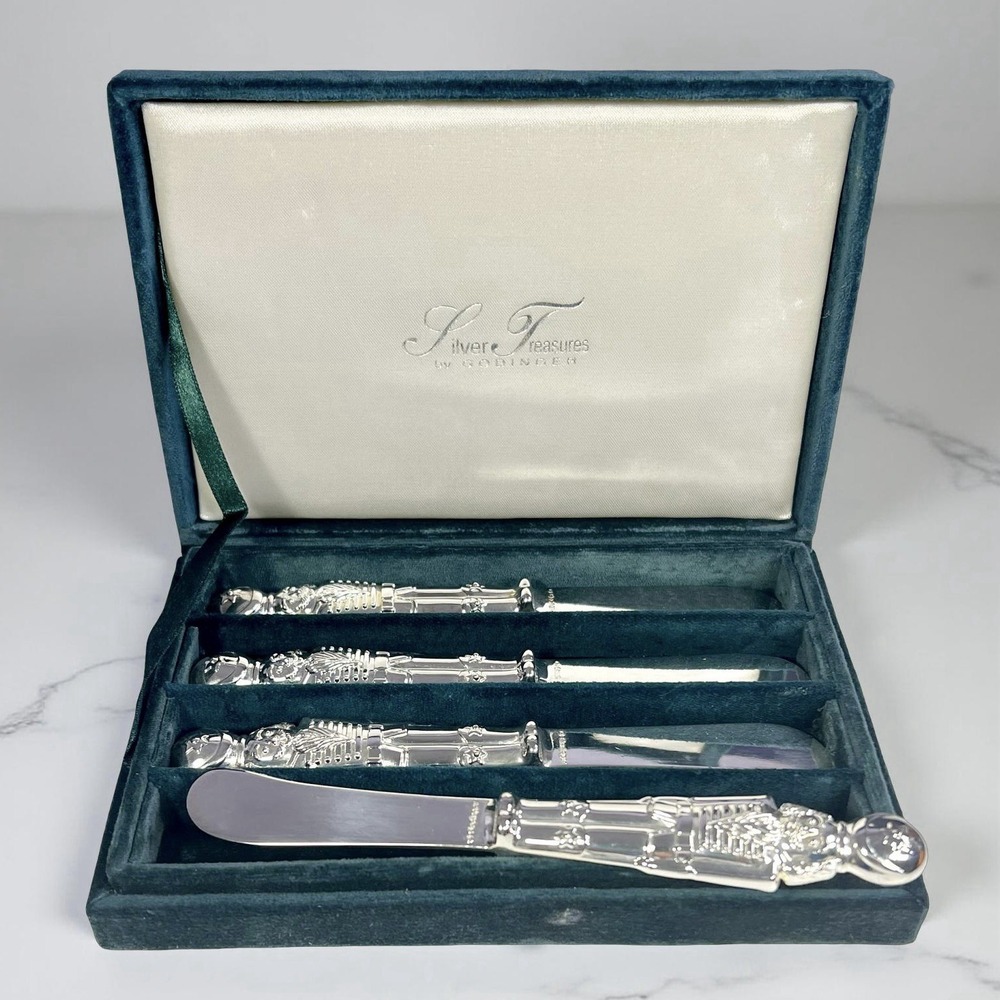 Silver Treasures Godinger Toy‎ Soldier Knife Set of 4 Cheese Butter Spread XMAS